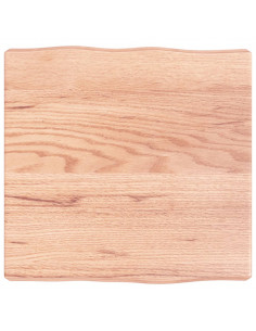 Piano Tavolo Marrone Chiaro 40x40x(2-6) cm Rovere Non Trattato 2