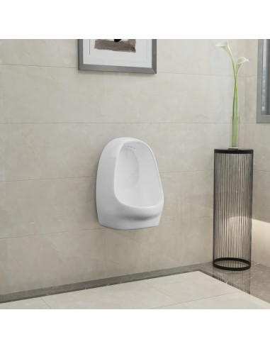 Orinatoio Sospeso con Sciacquone in Ceramica Bianco