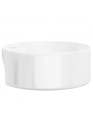Lavandino Bianco 40x14,5 cm in Ceramica Rotondo