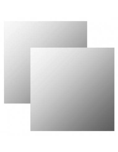 Specchi da Parete 2 pz 40x40 cm Quadrati in Vetro
