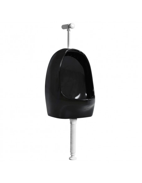 Orinatoio Sospeso con Sciacquone in Ceramica Nero