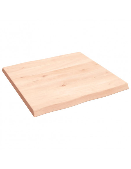 Piano per Tavolo 60x60x(2-4) cm Rovere Non Trattato Bordi Vivi