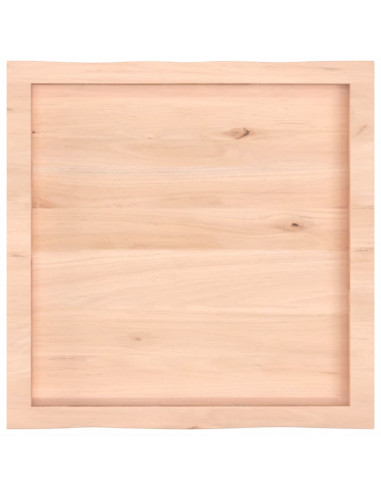 Piano per Tavolo 60x60x(2-4) cm Rovere Non Trattato Bordi Vivi