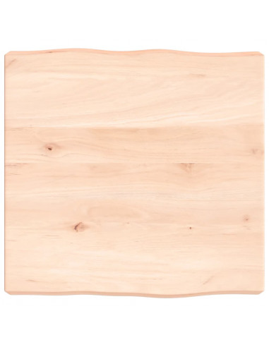 Piano per Tavolo 40x40x(2-6) cm Rovere Non Trattato Bordi Vivi