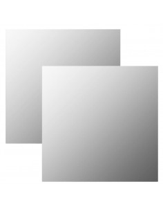Specchi da Parete 2 pz 60x60 cm Quadrati in Vetro 2