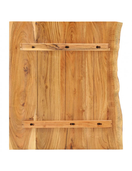 Piano per Lavabo Bagno in Massello di Acacia 58x52x3,8 cm