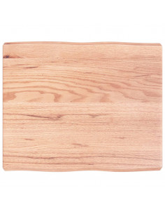 Piano Tavolo Marrone Chiaro 60x50x(2-6) cm Rovere Non Trattato 2