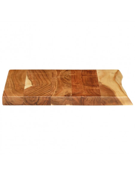 Piano per Lavabo Bagno in Massello di Acacia 58x52x3,8 cm