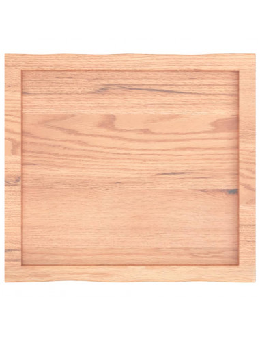 Piano Tavolo Marrone Chiaro 60x50x(2-6) cm Rovere Non Trattato