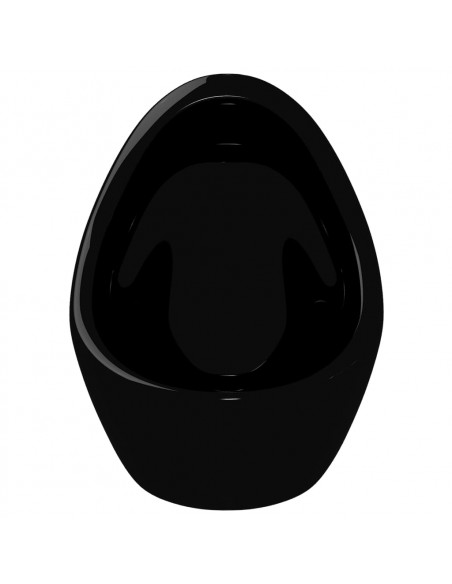 Orinatoio Sospeso con Sciacquone in Ceramica Nero