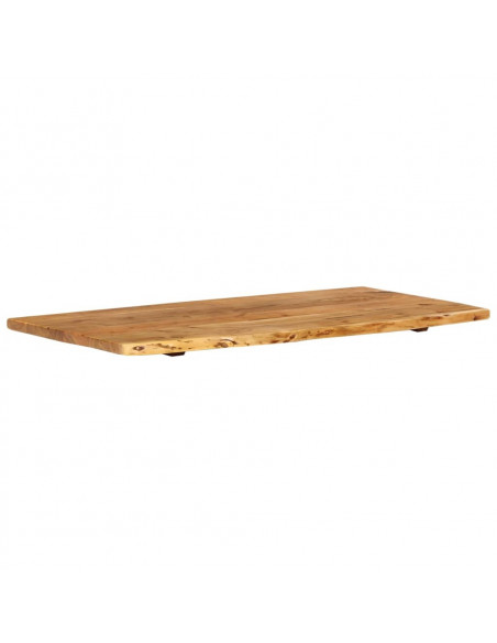 Piano per Vanità Bagno in Massello di Acacia 100x52x2,5 cm