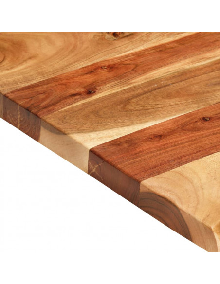 Piano per Vanità Bagno in Massello di Acacia 100x52x3,8 cm