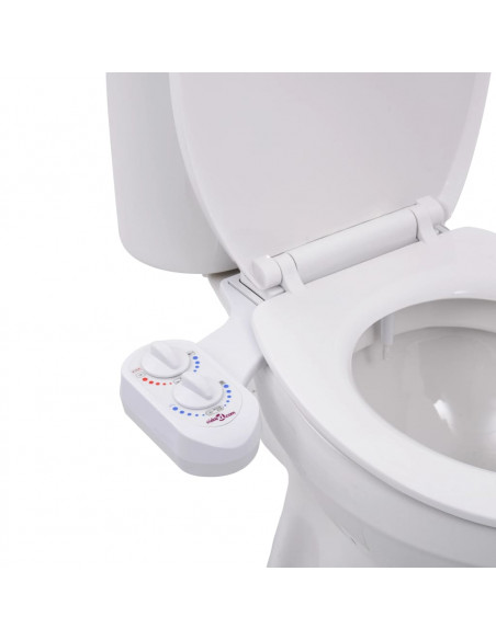 Bidet Accessorio per WC Acqua Calda e Fredda a Ugello Singolo
