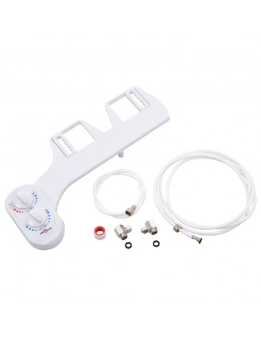 Bidet Accessorio per WC Acqua Calda e Fredda a Ugello Singolo
