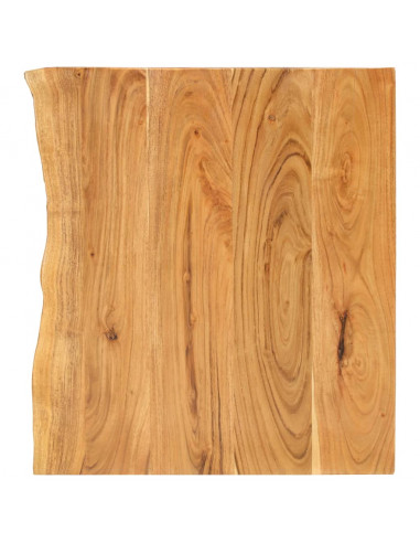 Piano per Vanità Bagno in Massello di Acacia 80x52x2,5 cm