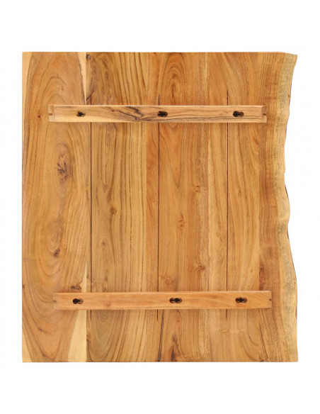 Piano per Vanità Bagno in Massello di Acacia 80x52x2,5 cm