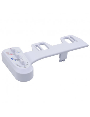 Bidet Accessorio per WC a Doppio Ugello Acqua Calda e Fredda