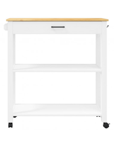 Carrello da Cucina MONZA 84x40x90 cm in Legno Massello di Pino