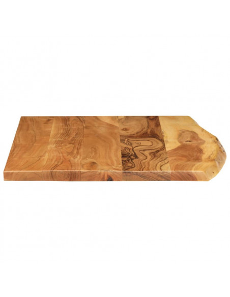 Piano per Vanità Bagno in Massello di Acacia 80x52x2,5 cm