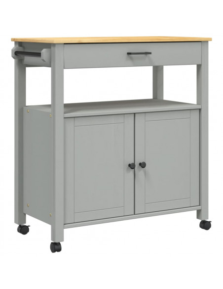 Carrello da Cucina MONZA 84x40x90 cm in Legno Massello di Pino
