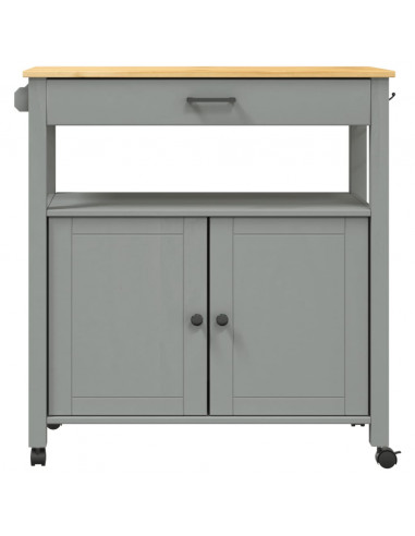 Carrello da Cucina MONZA 84x40x90 cm in Legno Massello di Pino