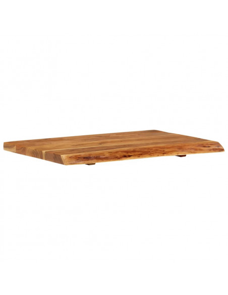 Piano per Vanità Bagno in Massello di Acacia 80x52x3,8 cm