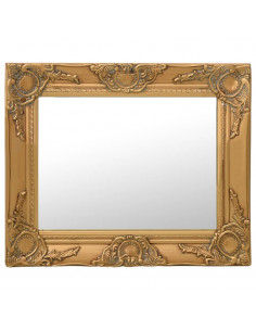 Specchio da Parete Stile Barocco 50x40 cm Oro 2