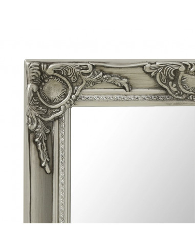Specchio da Parete Stile Barocco 50x40 cm Argento