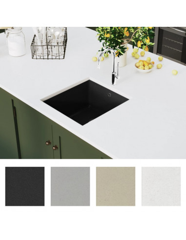 Lavello da Cucina in Granito Vasca Singola Nero