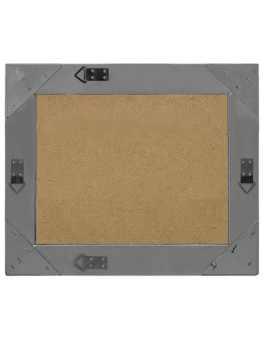 Specchio da Parete Stile Barocco 50x40 cm Nero