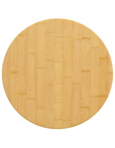 Piano del Tavolo Ø40x4 cm in Bambù 2