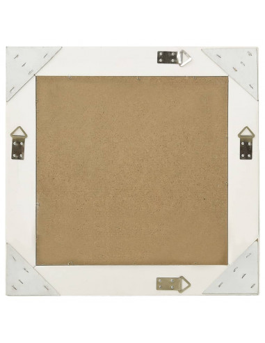 Specchio da Parete Stile Barocco 50x50 cm Bianco
