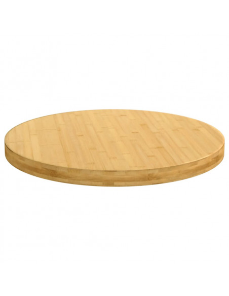 Piano del Tavolo Ø70x4 cm in Bambù