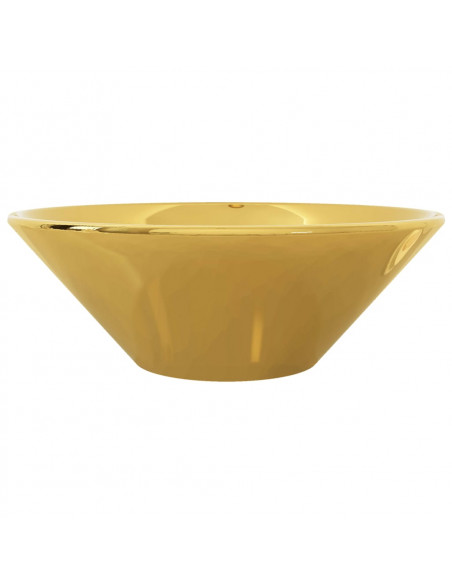 Lavandino 42x14 cm in Ceramica Oro
