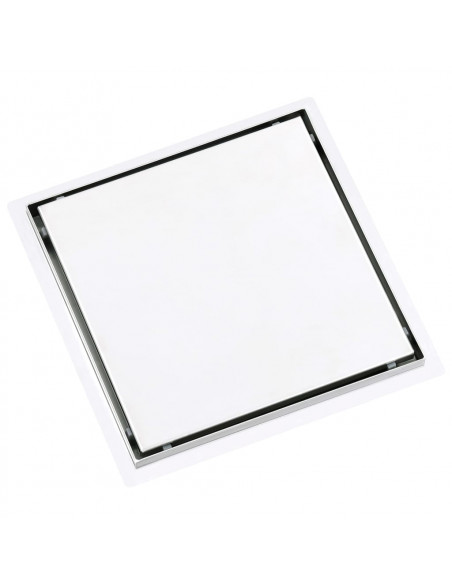 Scarico Doccia 2-in-1 Copertura a Piastrella 28x28cm in Acciaio