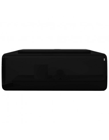 Lavandino in Ceramica Nera Quadrato con Foro Rubinetto/ Trabocco