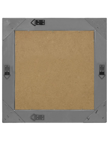 Specchio da Parete Stile Barocco 50x50 cm Nero