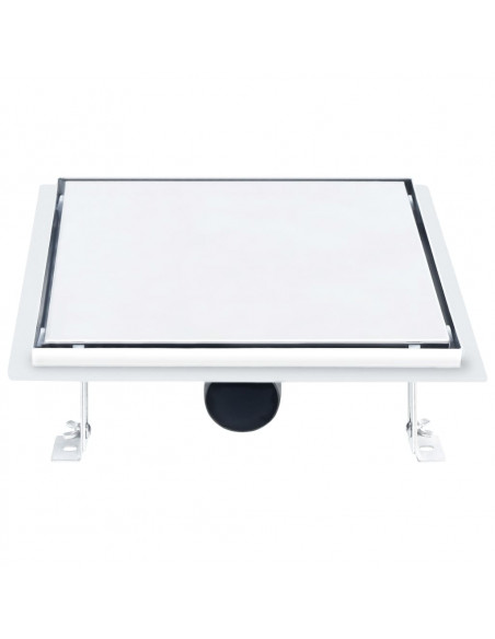 Scarico Doccia 2-in-1 Copertura a Piastrella 28x28cm in Acciaio