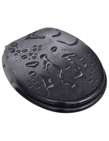 Coperchio da Toilette in MDF con Modello Gocce d'Acqua