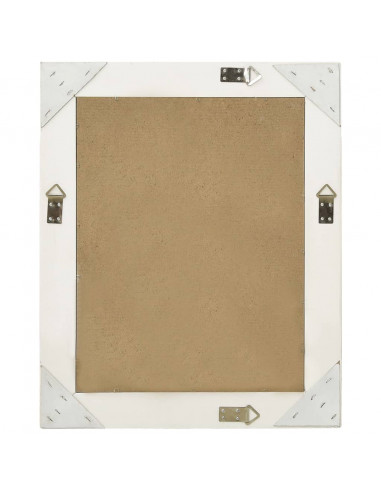 Specchio da Parete Stile Barocco 50x60 cm Bianco