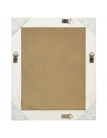 Specchio da Parete Stile Barocco 50x60 cm Bianco