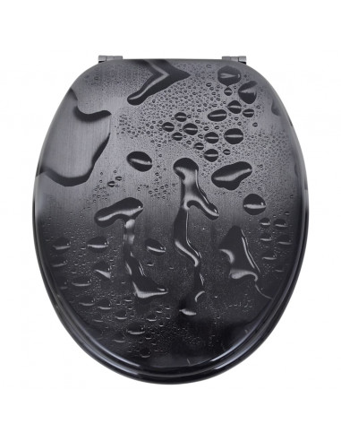 Coperchio da Toilette in MDF con Modello Gocce d'Acqua