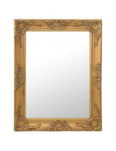 Specchio da Parete Stile Barocco 50x60 cm Oro 2