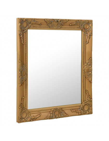 Specchio da Parete Stile Barocco 50x60 cm Oro