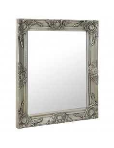 Specchio da Parete Stile Barocco 50x60 cm Argento 2