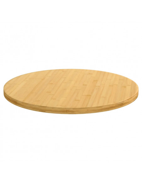 Piano del Tavolo Ø90x2,5 cm in Bambù