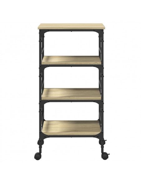 Carrello Cucina Rovere Sonoma 45x35x89,5 cm Legno Multistrato