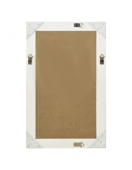 Specchio da Parete Stile Barocco 50x80 cm Bianco