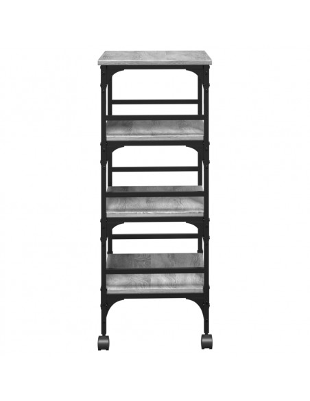 Carrello Cucina Grigio Sonoma 45x35x89,5 cm Legno Multistrato