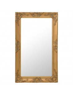 Specchio da Parete Stile Barocco 50x80 cm Oro 2
